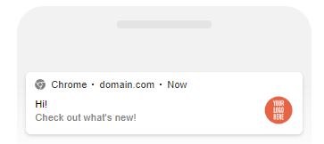 Chrome push notifications show the old red O logo - Website Bugs