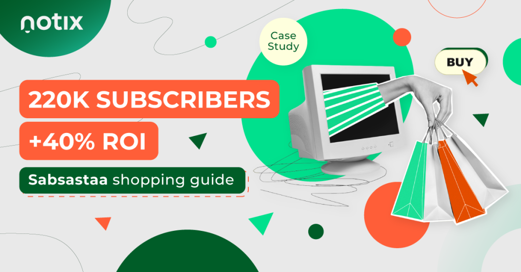Push notifications for shopping guide